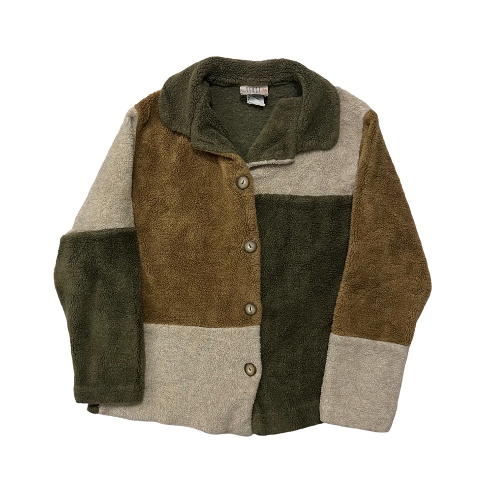 Vintage Color Block Earth Tone Carpet Blazer